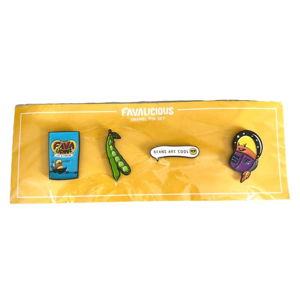Favalicious Fava Beans Enamel Pin Set